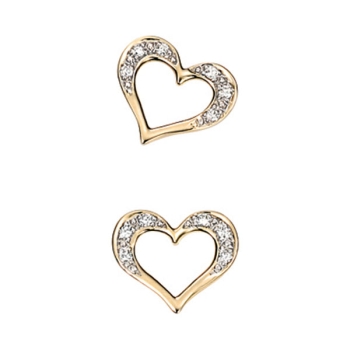 Diamond Pave Open Heart Studs