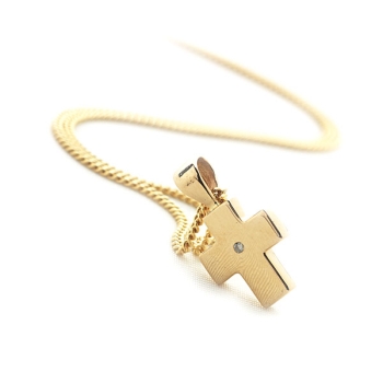 Gold Passion Cross Pendant 14ct
