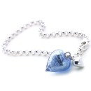 Heart Of Glass Anklet (Sky Blue)