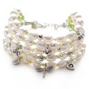 Plush Pearls Bracelet (Peridot)