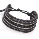 Woven Indiana Cuff (Black/Pewter)