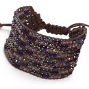 Large Woven Bead Cuff (Ultraviolet)