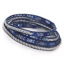 Woven Wrap Bracelet (Blue/Silver)