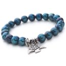 Aqua Satin Bracelet (Fish Charm)