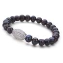 Filigree Pearl Bracelet (Grey)