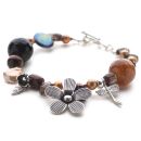 Paradise Posy Bracelet (Smokey Quartz)