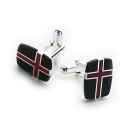 Saint George Cufflinks (Red and Black)