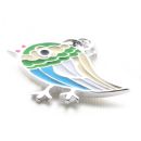 Tweet Me Charm (green/stripes)