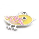 Tweet Me Charm (yellow/pink)