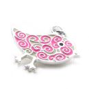 Tweet Me Charm (pink/swirls)