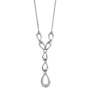 Diamond Tear Necklace (white)