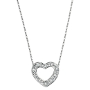 Diamond Heart Pendant (white)