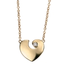 Diamond Swirl Heart Necklace
