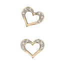 Diamond Pave Open Heart Studs