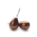 Metallic Pearl Earrings (Bronze)