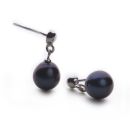 Satin Dew Earrings (Grey Pearl)