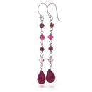 Cranberry Drop Earrings