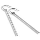 Silver Pinstripe Earrings