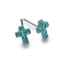 Cross Studs (Teal)