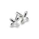 Silver Kiss Studs