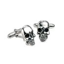 Oxidised Skull Cufflinks
