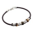 Tiger's Eye and Leather Bracelet