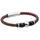 Polished and Dark Steel Bead Bracelet