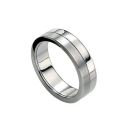 Brushed & Polished Steel Spin Ring