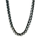 Black PVD and Steel Weave Necklace