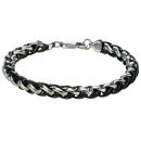 Black PVD and Steel Weave Bracelet