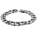 Patterned Steel Link Bracelet