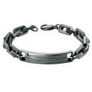 Antique Grey PVD and Steel Link Bracelet