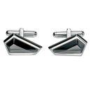 Steel and PVD Irregular Cufflinks