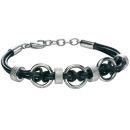 Steel Hoop and Bead Bracelet