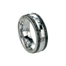 Black Crystal and Steel Ring
