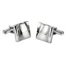 Curved Steel Cufflinks