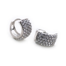 Wide Huggy Earrings (white Gold)