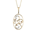 Diamond Flourish Pendant 9ct (pendant Only)