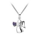 February Angel Pendant