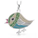 Tweet Me Pendant (Green/Stripes)