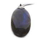 Labradorite Pendant (Long Oval)