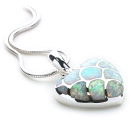 Opal Heart Pendant