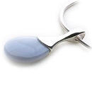 Fluidity Pendant (Blue Lace Agate)