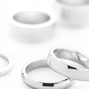 D Shaped Silver Band Ring