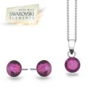 Swarovski Fuchsia Xilion Set (P1841+E3157)