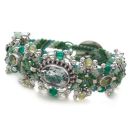 Isha Silverdrop Bracelet (Green Amethyst and Peridot)