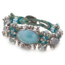 Isha Silverdrop Bracelet (Amazonite and Moonstone)