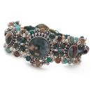 Isha Silverdrop Bracelet (Ocean Jasper)