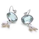 Eastern Essence Earrings (Pearl/Blue Obsidian)