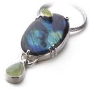 Eastern Essence Pendant (Labradorite/Green Carnelean)